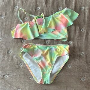Betsey Johnson Pastel Tie Dye Bikini Artistic Swimwear